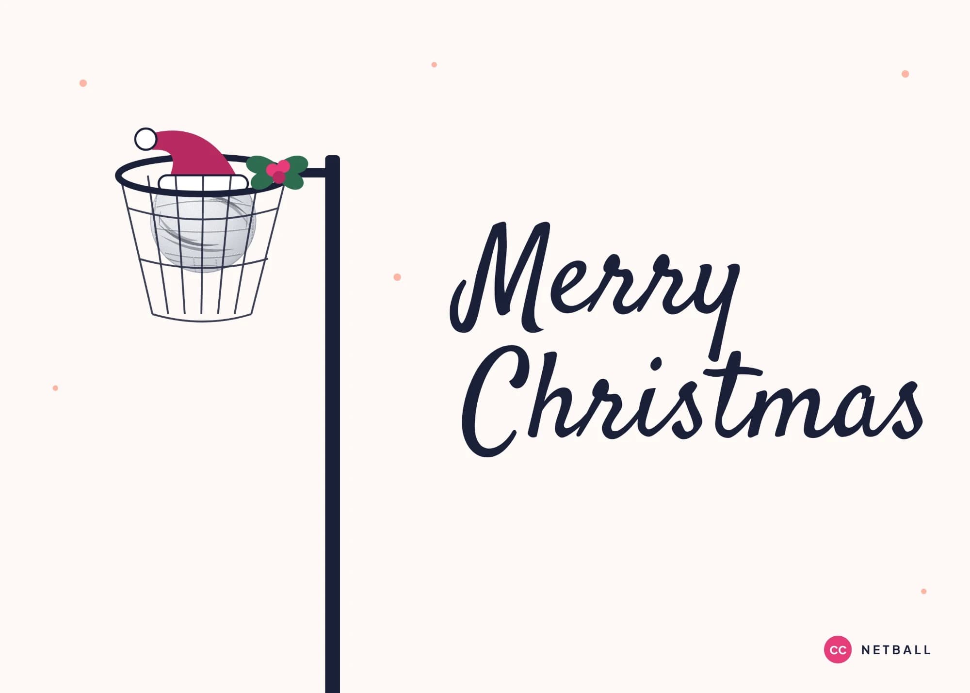 Netball Christmas Cards (pk10)